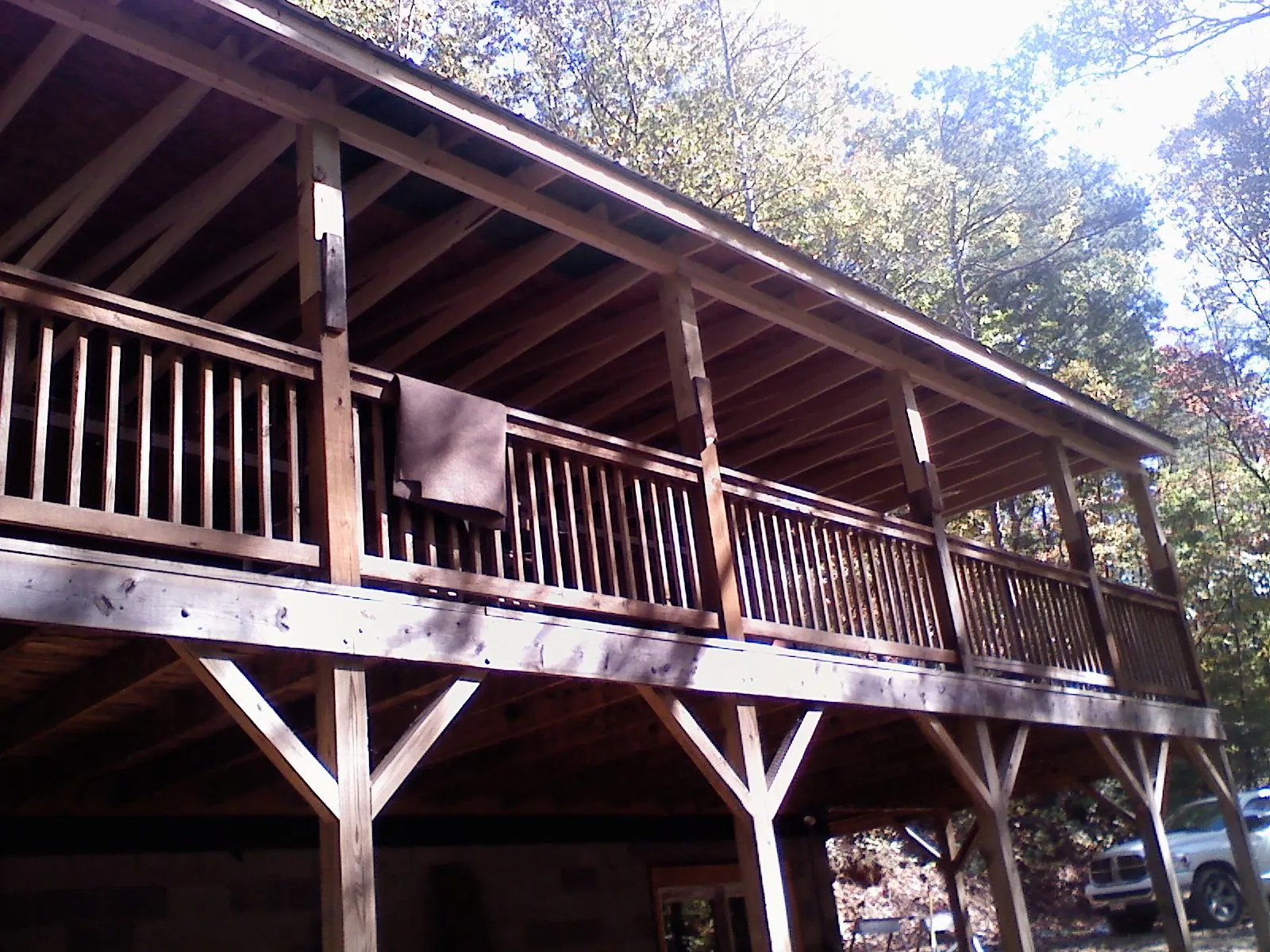 Timber framing under a new elevated porch and deck — Roof Leak Repair in Bonham by Roofing Brothers
